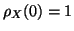 $ {\rho}_X(0)=1$