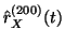 $ \hat r_X^{(200)}(t)$