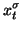 $\displaystyle x^{\sigma}_t$
