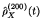 $ \hat{\rho}_X^{(200)}(t)$
