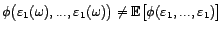 $\displaystyle \lim_{N\rightarrow +\infty}{1\over N}\sum_{p=1}^N\phi\bigl(\varepsilon_1(\omega),...,\varepsilon_1(\omega)\bigr)$