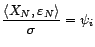 $\displaystyle {\psi}_{N,i}=\frac{\langle X_N,\tilde{\varepsilon}_N\rangle}{\tilde{\sigma}_{N-i}} $