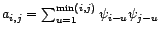 $ A=(a_{i,j})_{i,j=1\ldots,k}$