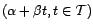 $ ({\alpha}+{\beta} t,t\in{\cal T})$