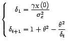 $\displaystyle X_t+{\phi}X_{t-1}=\tilde{\varepsilon}_t+{\theta}_{t,1}\tilde{\varepsilon}_{t-1} $