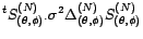 $\displaystyle {}^tS_{({\theta},{\phi})}^{(N)}{\mathbb{E}}\left[{}^t\left(\tilde... ...psilon}_1,\ldots,\tilde{\varepsilon}_N\right)\right]S_{({\theta},{\phi})}^{(N)}$