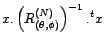$\displaystyle -\frac{N}{2}\ln(2{\pi})-\frac{N}{2}\ln({\sigma}^2)-\frac{1}{2}\ln... ...{2{\sigma}^2}x.\left({R}_{\left({\theta},{\phi}\right)}^{(N)}\right)^{-1}.{}^tx$