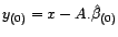 $ \hat{\beta}_{(0)}=\left({}^tAA\right)^{-1}{}^tAX$