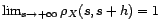 $ {\rho}_X(s,s+h)$