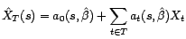 $ \hat{\beta}=\hat{\beta}\left(X_t,t\in T\right)$