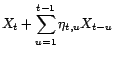 $\displaystyle X_t-P^\bot_{{\mathbb{V}}^2(X_1,\ldots,X_t)}(X_t)$