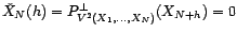 $ \lim_{h\rightarrow +\infty}\Vert X_{N+h}-\check X_N(h)\Vert_2={\gamma}_X(0)$