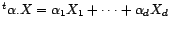 $ {\alpha}\in{\mathbb{R}}^d$