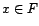 $ P^\bot_F(x)=x$