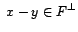 $\displaystyle y\in F\ $