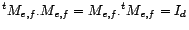 $ M_{e,f}^{-1}=M_{f,e}$