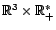 $ {\mathbb{R}}^3\times{\mathbb{R}}_+^*$