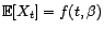 $ {\mathbb{E}}[X_t]=f(t,{\beta})$