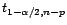 $ t_{1-{\alpha}/2,n-p}$