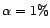 $ {\alpha}=1\%$