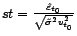 $ st=\frac{\hat{\varepsilon}_{t_0}}{\sqrt{\tilde{\sigma}^2v^2_{t_0}}}$