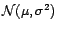 $ {\cal N}({\mu},{\sigma}^2)$