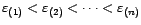 $ {\varepsilon}_{(1)}<{\varepsilon}_{(2)}<\cdots<{\varepsilon}_{(n)}$