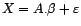 $ X=A.{\beta}+{\varepsilon}$