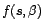 $ f(s,{\beta})$