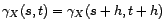 $ t-s=(t+h)-(s+h)$