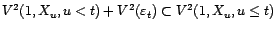 $ {\varepsilon}_t=X_t-P^\bot_{V^2(1,X_u,u<t)}(X_t)\in V^2(1,X_u,u\leq t)$