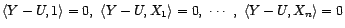$\displaystyle U={\alpha}_0+{\alpha}_1X_1+\cdots+{\alpha}_nX_n $