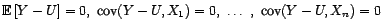 $ P^\bot_{V^2(1,X_1,\ldots,X_n)}(Y)$