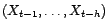 $ (X_{t+1},\ldots,X_{t+h})$