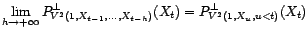 $ \mathop{\hbox{\upshape {var}}}\nolimits \left(P^\bot_{V^2(1,X_u,u<t)}(X_t)\right)$