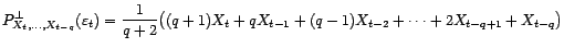 $\displaystyle \forall t\in{\mathbb{Z}},\ \ X_t={\varepsilon}_t-{\varepsilon}_{t-1} $