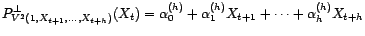 $ X_{t+1},\ldots,X_{t+h}$