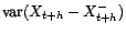 $\displaystyle (1,-{\alpha}_1^{(h-1)},\ldots,-{\alpha}_{h-1}^{(h-1)}){\Gamma}_X(h){}^t(1,-{\alpha}^{(h-1)}_{1},\ldots,-{\alpha}^{(h-1)}_{h-1})$