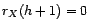 $ {\alpha}_{h+1}^{(h+1)}=r_X(h+1)$
