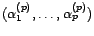 $ {\alpha}_0^{(p)}$