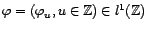 $\displaystyle {\varphi}(B)=\sum_{u\in{\mathbb{Z}}}{\varphi}_uB^u $