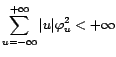 $\displaystyle \sum_{u\in{\mathbb{Z}}}{\varphi}_u{\varepsilon}_{t-u} $