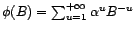 $ {\Psi}_{({\alpha})}(B)\circ{\phi}(B)=({\Psi}_{({\alpha})}*{\phi})(B)=I$